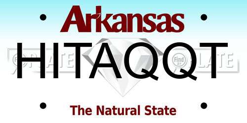 HITAQQT Arkansas License Plate