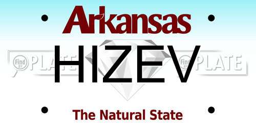HIZEV Arkansas License Plate