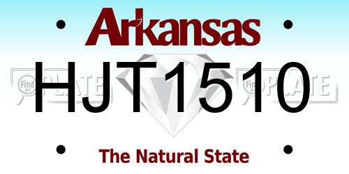 HJT1510 Arkansas License Plate