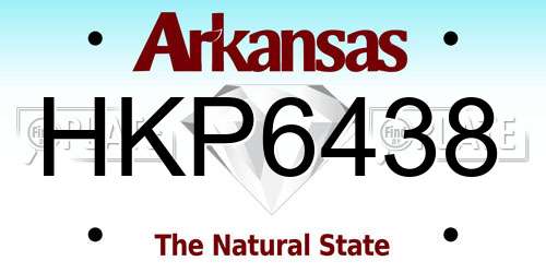 HKP6438 Arkansas License Plate