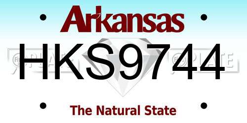 HKS9744 Arkansas License Plate