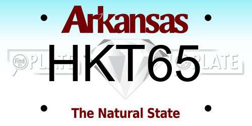 HKT65 Arkansas License Plate