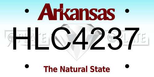 HLC4237 Arkansas License Plate