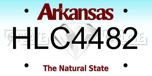 HLC4482 Arkansas License Plate