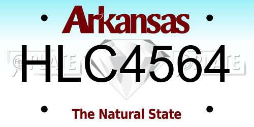 HLC4564 Arkansas License Plate
