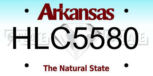 HLC5580 Arkansas License Plate