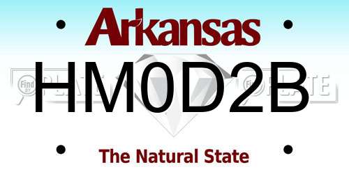 HM0D2B Arkansas License Plate