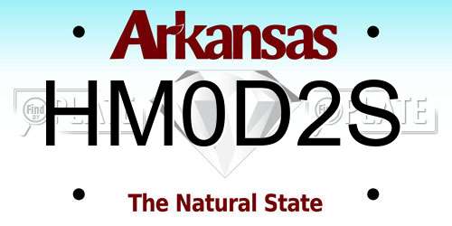 HM0D2S Arkansas License Plate