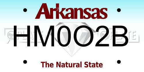 HM0O2B Arkansas License Plate