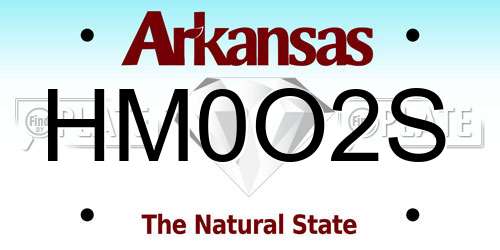 HM0O2S Arkansas License Plate