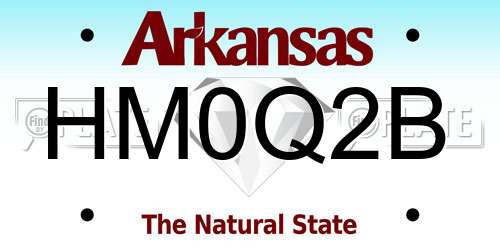 HM0Q2B Arkansas License Plate