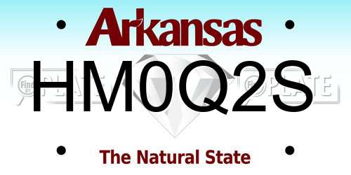 HM0Q2S Arkansas License Plate