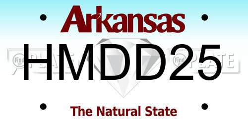 HMDD25 Arkansas License Plate