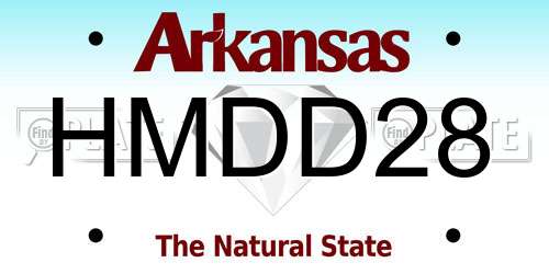HMDD28 Arkansas License Plate