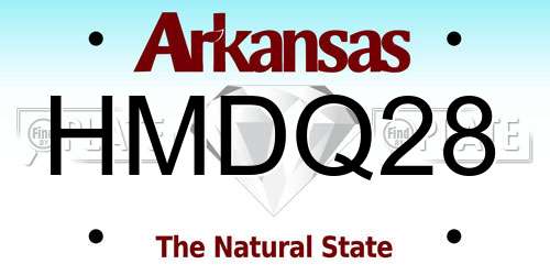 HMDQ28 Arkansas License Plate