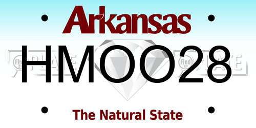 HMOO28 Arkansas License Plate