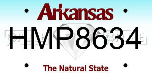 HMP8634 Arkansas License Plate