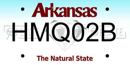 HMQ02B Arkansas License Plate