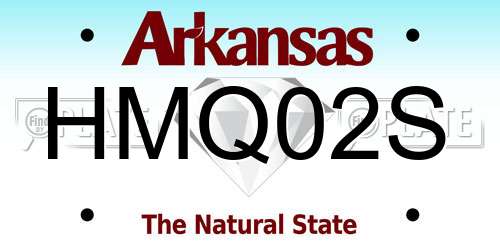 HMQ02S Arkansas License Plate