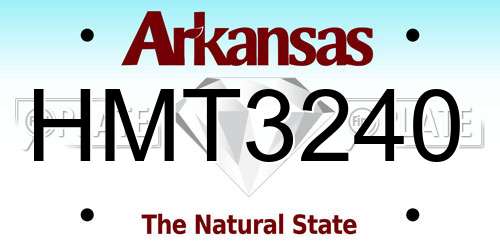 HMT3240 Arkansas License Plate