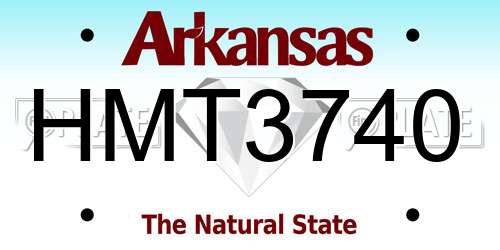 HMT3740 Arkansas License Plate