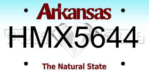 HMX5644 Arkansas License Plate