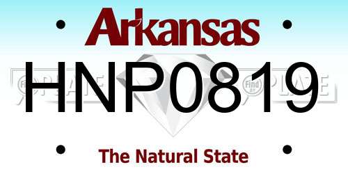 HNP0819 Arkansas License Plate