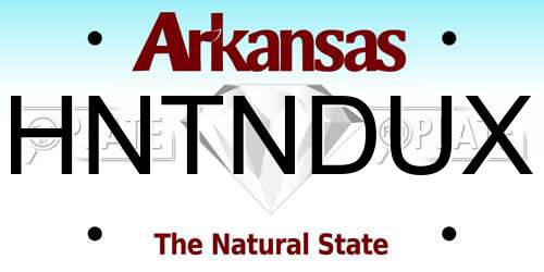 HNTNDUX Arkansas License Plate