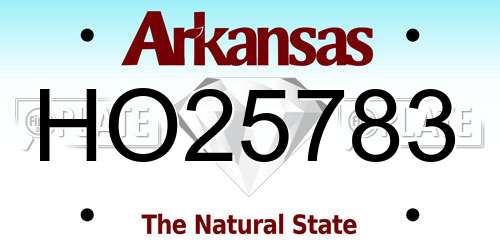 HO25783 Arkansas License Plate