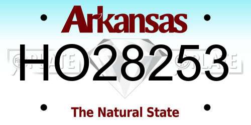 HO28253 Arkansas License Plate