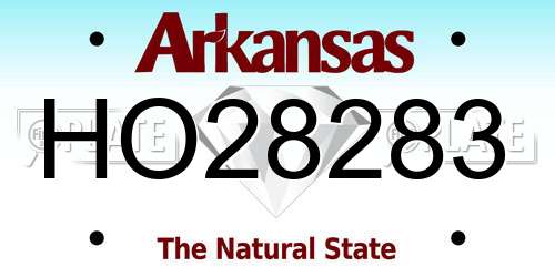 HO28283 Arkansas License Plate