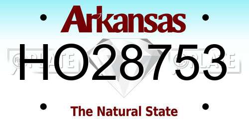 HO28753 Arkansas License Plate