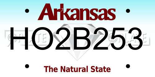HO2B253 Arkansas License Plate