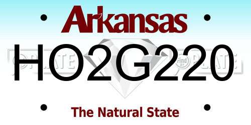 HO2G220 Arkansas License Plate