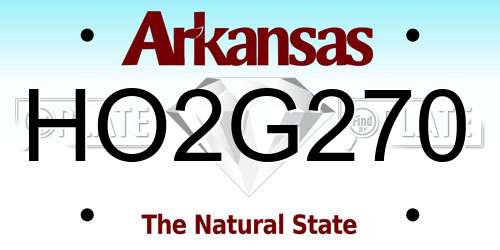 HO2G270 Arkansas License Plate