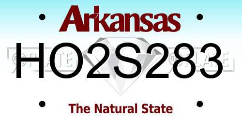 HO2S283 Arkansas License Plate