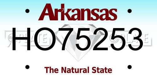HO75253 Arkansas License Plate