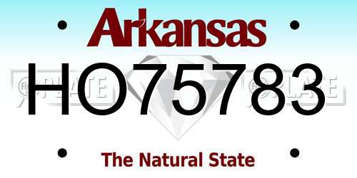 HO75783 Arkansas License Plate