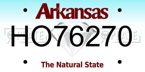 HO76270 Arkansas License Plate