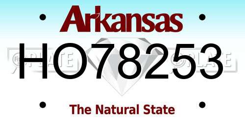 HO78253 Arkansas License Plate