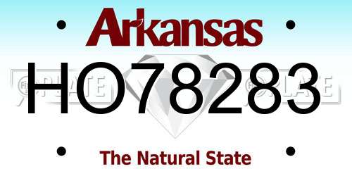 HO78283 Arkansas License Plate
