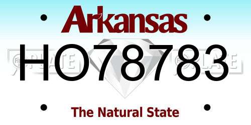 HO78783 Arkansas License Plate