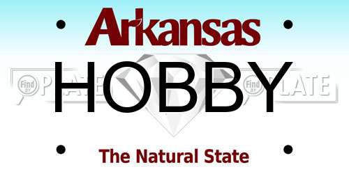 HOBBY Arkansas License Plate