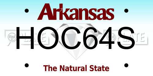 HOC64S Arkansas License Plate
