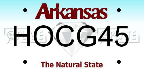 HOCG45 Arkansas License Plate