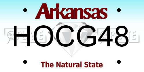 HOCG48 Arkansas License Plate
