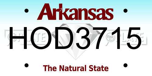 HOD3715 Arkansas License Plate