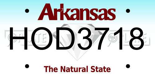 HOD3718 Arkansas License Plate