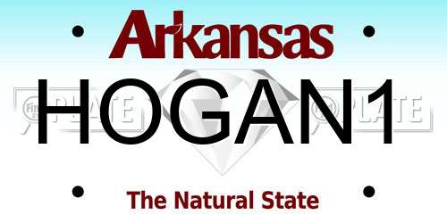 HOGAN1 Arkansas License Plate