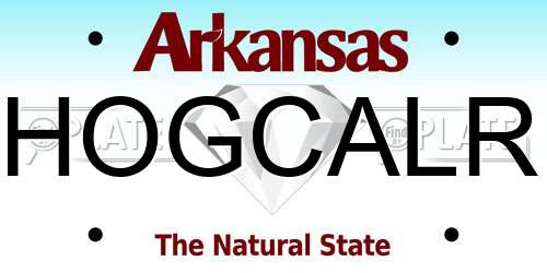 HOGCALR Arkansas License Plate
